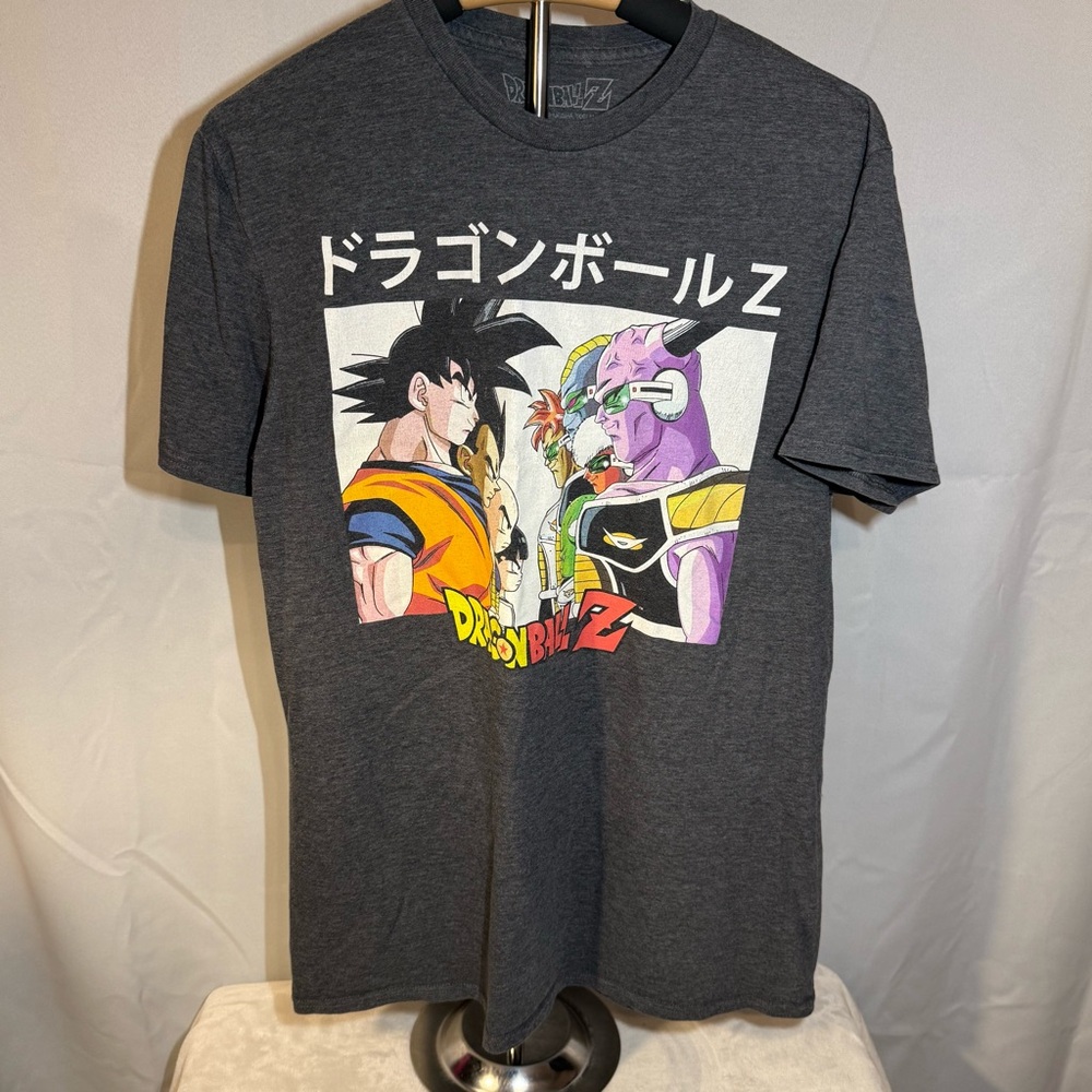 Dragon Ball Z Anime Graphic Tee Goku Frieza Japanese Logo T Shirt Size L‎